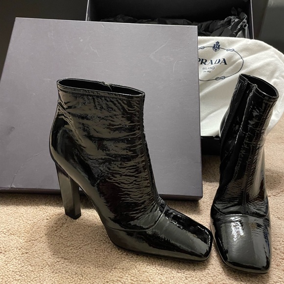 Authentic Patent leather Prada booties - Picture 4 of 10